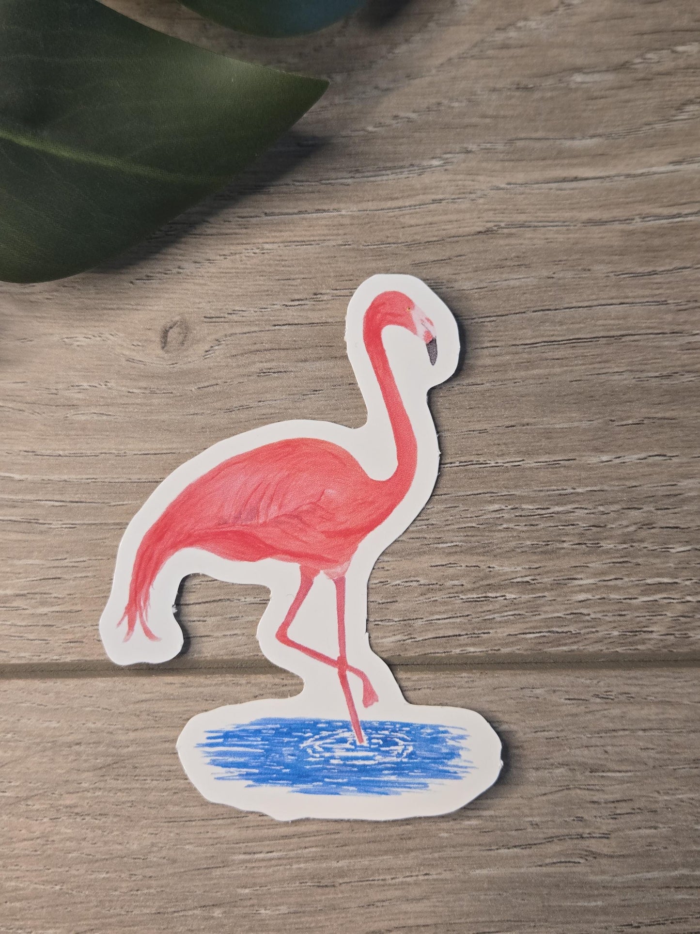 Hand-Painted Vinyl Watercolor Flaming Sticker (3")- Waterbottle Decall