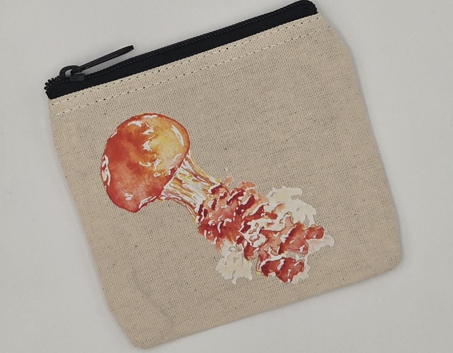 Mini zippered pouch, small cosmetic, jellyfish bag