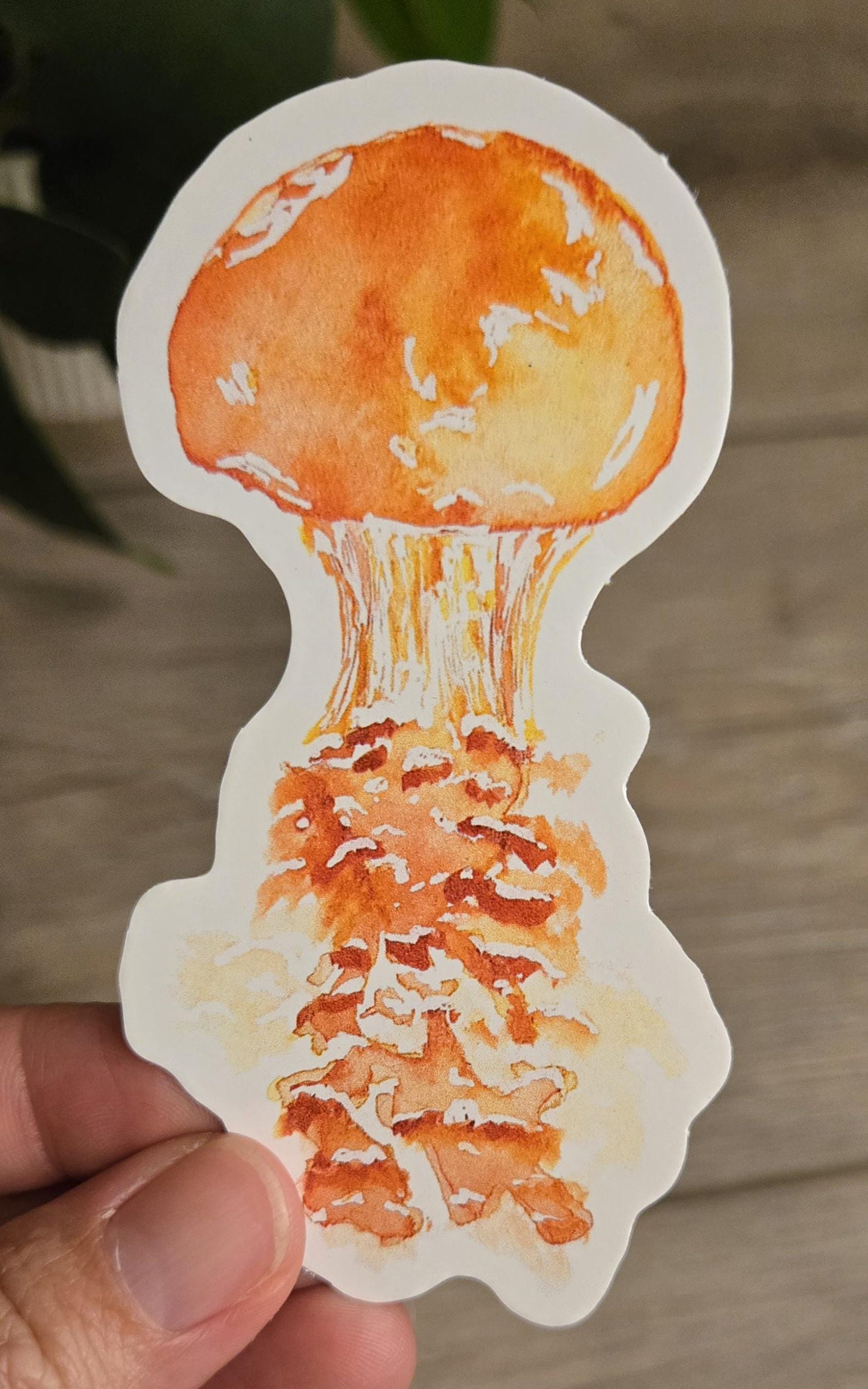 Hand-Painted Vinyl Watercolor Jellyfish Stickers (3.5")- Watercolor Decal